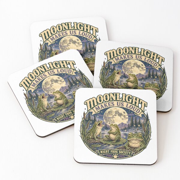 Item preview, Funny Night Frog Society Moonlight Makes Us Loud designed and sold by Wilcox PhotoArt.