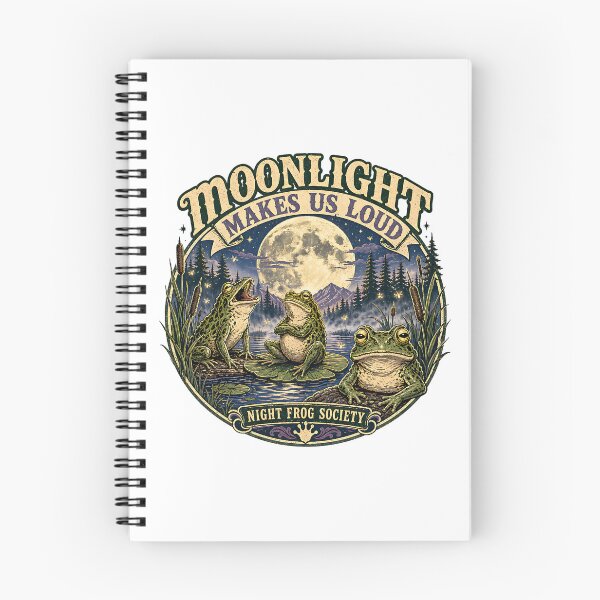 Item preview, Funny Night Frog Society Moonlight Makes Us Loud designed and sold by Wilcox PhotoArt.