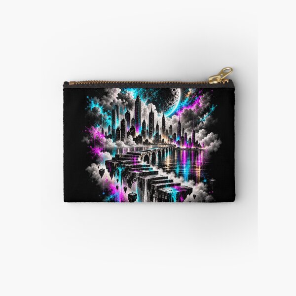 Item preview, Neon Moon City i Surreal Skyline Dreamscape designed and sold by Personiq Kaleido.