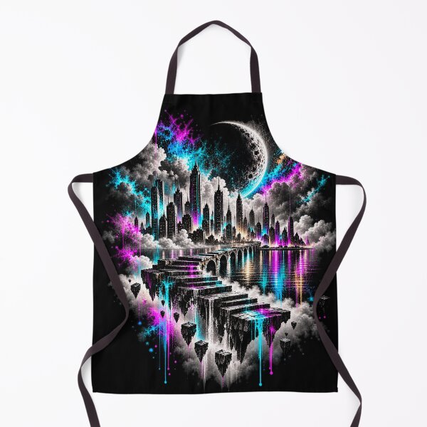 Item preview, Neon Moon City i Surreal Skyline Dreamscape designed and sold by Personiq Kaleido.