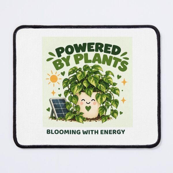 Item preview, Powered by Plants- Vegetal humour for plant lovers ! designed and sold by GardenHub.