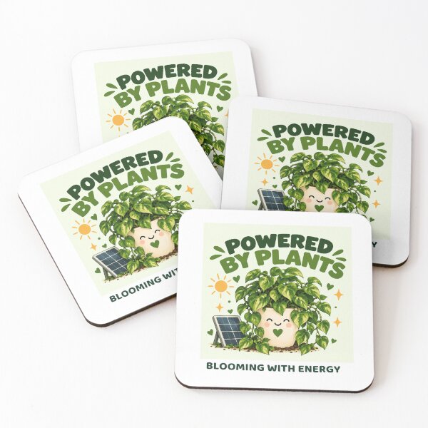 Item preview, Powered by Plants- Vegetal humour for plant lovers ! designed and sold by GardenHub.