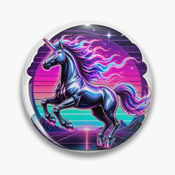Item preview, Neon Synthwave Vaporwave Unicorn Retro 80s Futuristic Sticker designed and sold by Coco Zone .