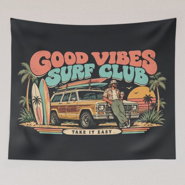 Item preview, Good vibes surf club, classic car designed and sold by anytka.