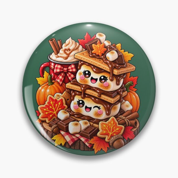 Item preview, Kawaii Thanksgiving Fall Pattern with Turkey, Pumpkin, Autumn Leaves and Cozy Seasonal Treats designed and sold by ALH Apparel.