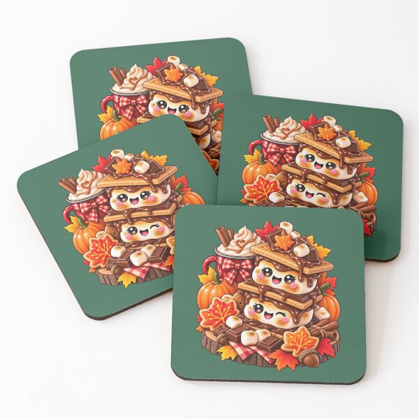 Item preview, Kawaii Thanksgiving Fall Pattern with Turkey, Pumpkin, Autumn Leaves and Cozy Seasonal Treats designed and sold by ALH Apparel.