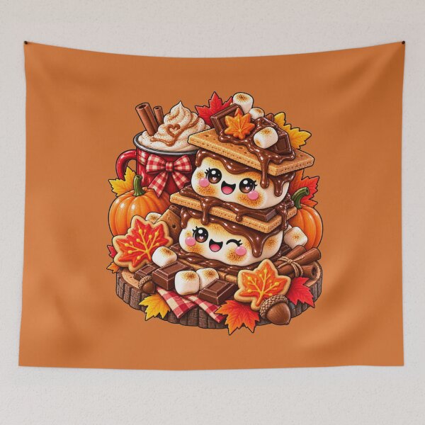 Item preview, Kawaii Thanksgiving Fall Pattern with Turkey, Pumpkin, Autumn Leaves and Cozy Seasonal Treats designed and sold by ALH Apparel.