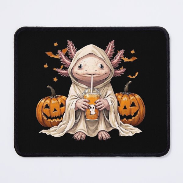 Item preview, Cute Axolotl Halloween Witch Dog Pumpkin Spooky Night designed and sold by Anime ⭐⭐⭐⭐⭐.