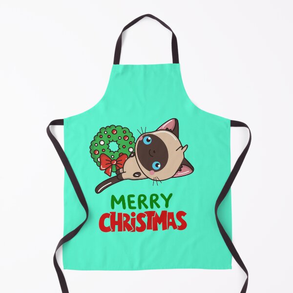 Item preview, Cute Siamese Cat Merry Christmas Holiday Art designed and sold by stormk10.