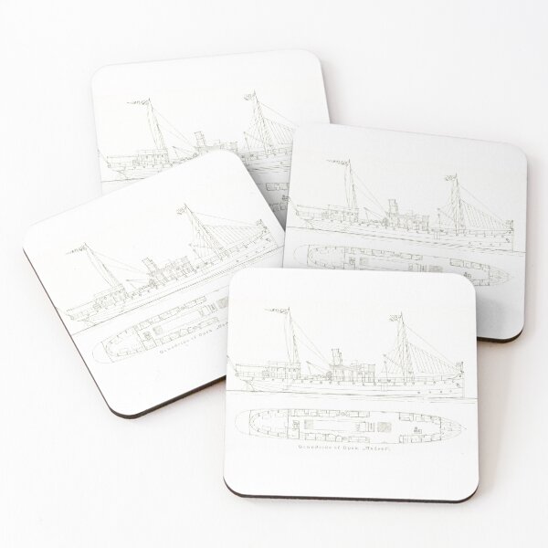 Item preview, Victorian Steamship Technical Blueprint Drawing designed and sold by Antique Science Press.