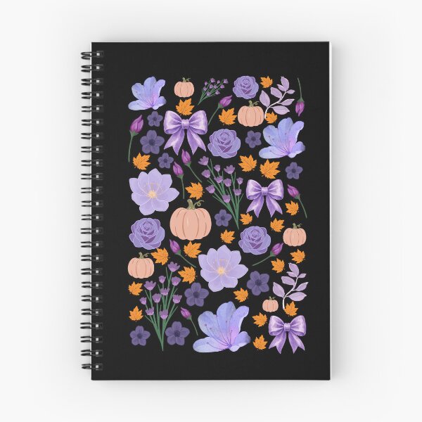 Item preview, Pastel purple floral pumpkin Autumn pattern designed and sold by BigfeetLittlepaws.