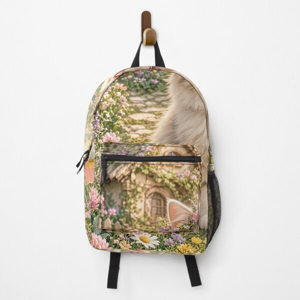Item preview, Cottagecore Fluffy Cat in Flower Garden designed and sold by MFMart.