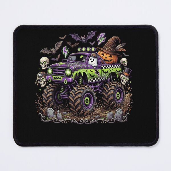 Item preview, Halloween Monster Truck Pumpkin Skull Haunted Ride designed and sold by ArcaneArtistry.