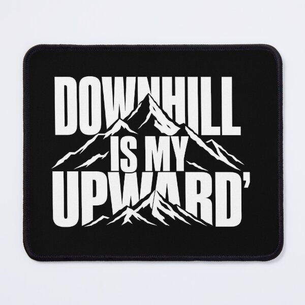 Item preview, Downhill Is My Upward MTB Typographic Illustration Art Print Tee Sticker Bike Gift designed and sold by sharifex.