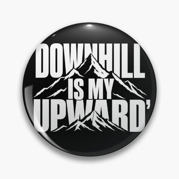 Item preview, Downhill Is My Upward MTB Typographic Illustration Art Print Tee Sticker Bike Gift designed and sold by sharifex.