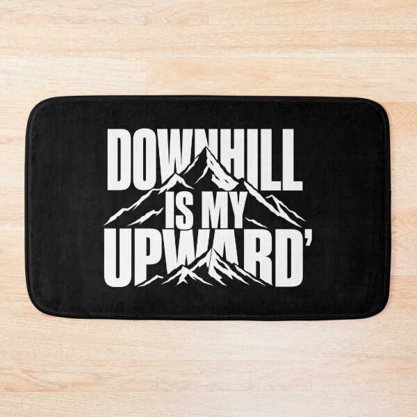 Item preview, Downhill Is My Upward MTB Typographic Illustration Art Print Tee Sticker Bike Gift designed and sold by sharifex.