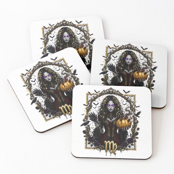 Item preview, Virgo Halloween Gothic Queen Ravens designed and sold by Zodiac Celestial Art.
