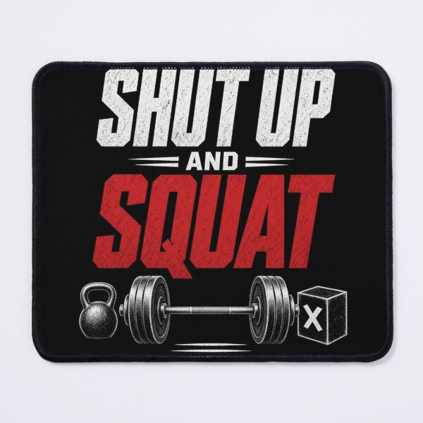 Item preview, Shut Up and Squat - Funny Powerlifting Gym Workout Bodybuilding designed and sold by IbericoStudio.