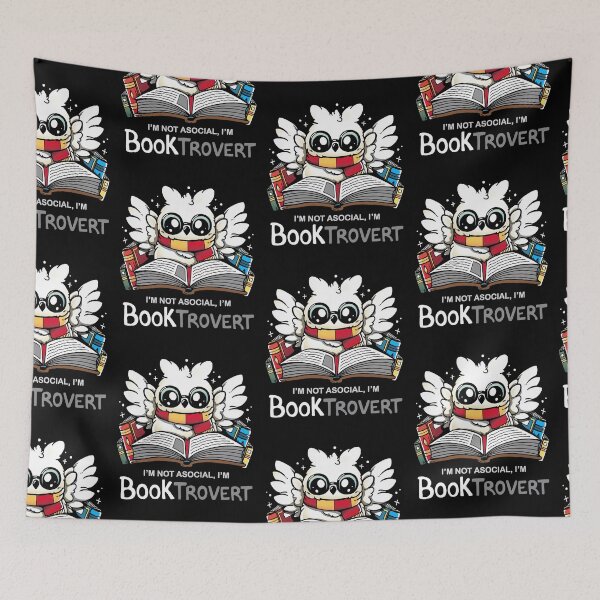 Item preview, Im Not Asocial Im Booktrovert Cute Reading Owl Bookworm Lover designed and sold by JaPanAnimeSh8.