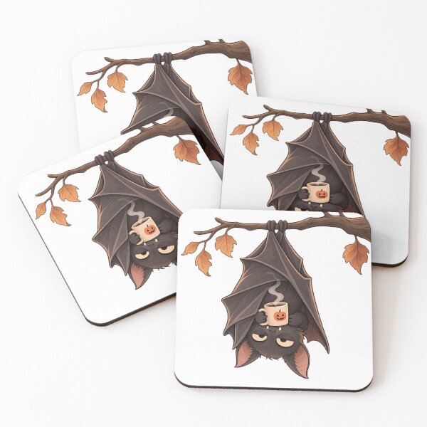 Item preview, Sleepy Bat Needs Coffee – Cute Halloween Bat designed and sold by Yaqon.