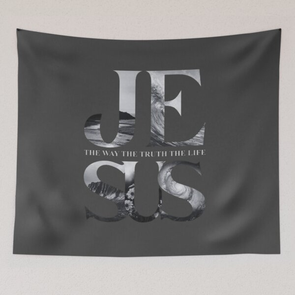 Item preview, Jesus The Way The Truth The Life – Black and White Photo Text Design designed and sold by EatPrayLive.