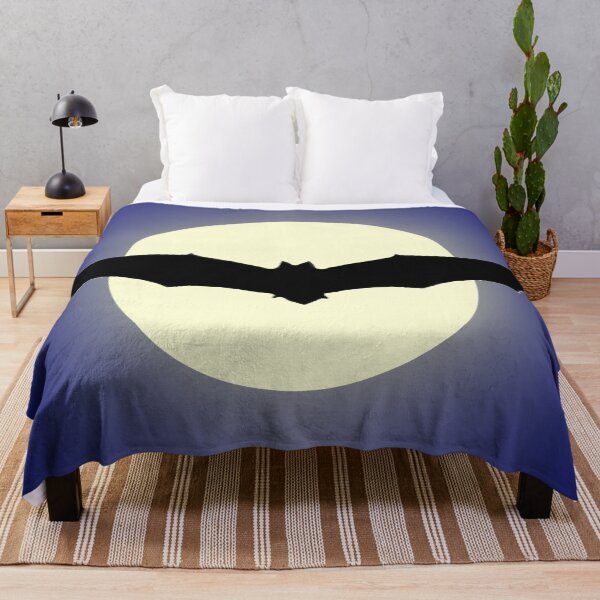 Item preview, Bat Silhouette in Full Moon - Spooky Halloween Night Digital Art designed and sold by ArtisticJump.