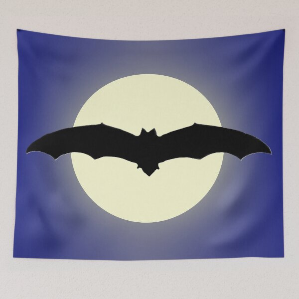 Item preview, Bat Silhouette in Full Moon - Spooky Halloween Night Digital Art designed and sold by ArtisticJump.