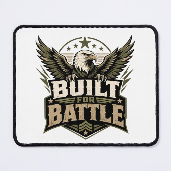 Item preview, Army Soldier Built For Battle Eagle Motivational Slogan gift for Armed Forces designed and sold by LD ART.