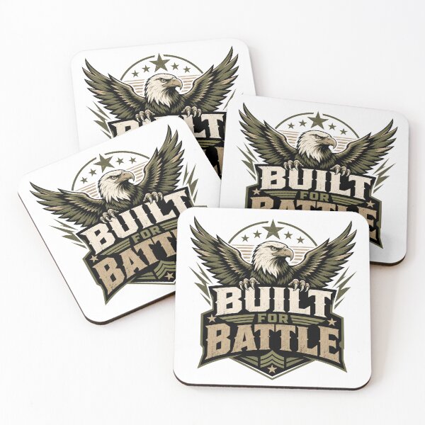 Item preview, Army Soldier Built For Battle Eagle Motivational Slogan gift for Armed Forces designed and sold by LD ART.