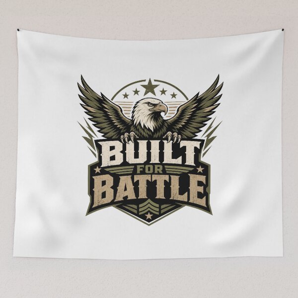 Item preview, Army Soldier Built For Battle Eagle Motivational Slogan gift for Armed Forces designed and sold by LD ART.
