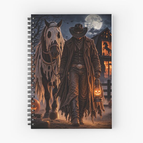Item preview, Beware – Haunted Cowboy & Ghost Horse Halloween designed and sold by Quarterhorses.