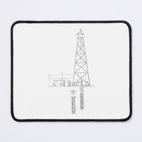 Item preview, Victorian Oil Drilling Rig Patent Illustration designed and sold by Antique Science Press.