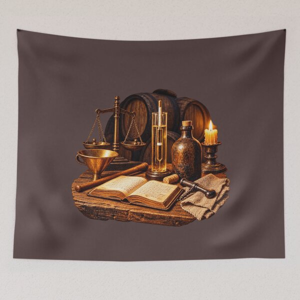 Item preview, Benedictine Cellar Vintage Monastery Treasures, Antique Barrels & Old Books designed and sold by CzipipitoStudio.
