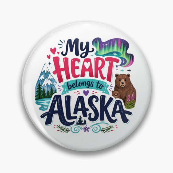 Item preview, My Heart Belongs to Alaska - Cute Souvenir Travelers Gift for Men Women & Kids  designed and sold by Mozaic Clothes.