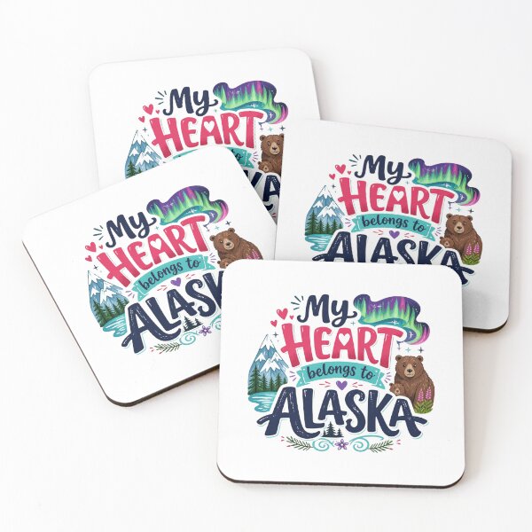 Item preview, My Heart Belongs to Alaska - Cute Souvenir Travelers Gift for Men Women & Kids  designed and sold by Mozaic Clothes.