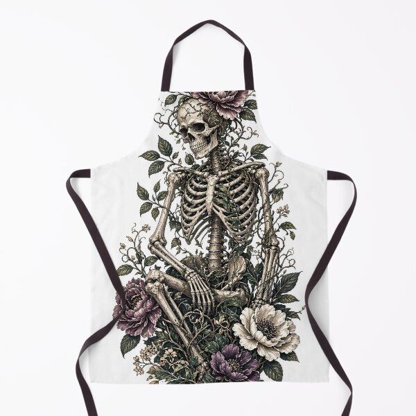 Item preview, Skeleton with Botanical Flowers Dark Academia designed and sold by MFMart.