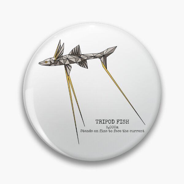 Item preview, Geometric Tripod Fish designed and sold by AnimalsKnowAll.