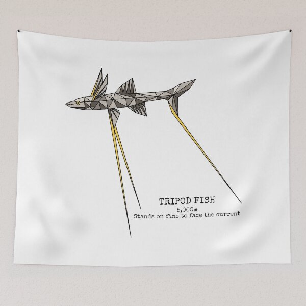 Item preview, Geometric Tripod Fish designed and sold by AnimalsKnowAll.
