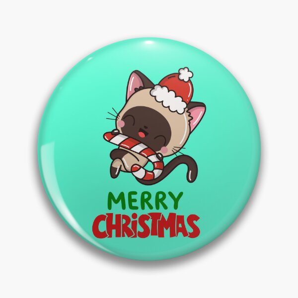 Item preview, Cute Siamese Cat Merry Christmas Holiday Art designed and sold by stormk10.