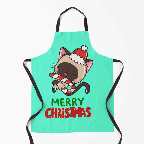 Item preview, Cute Siamese Cat Merry Christmas Holiday Art designed and sold by stormk10.