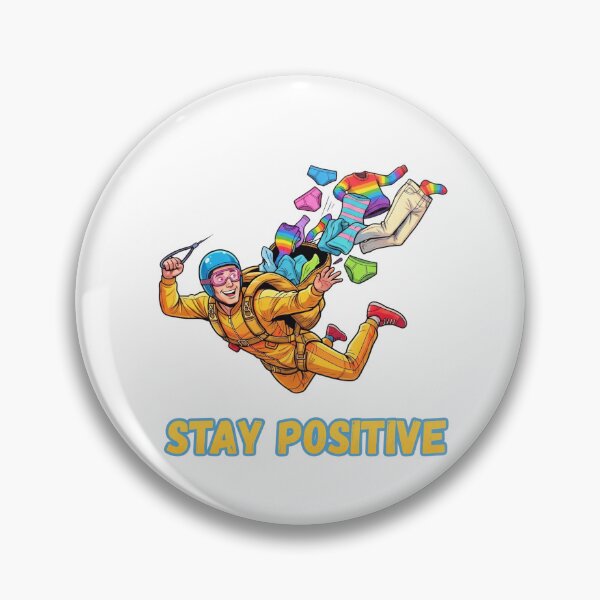Item preview, Stay Positive: Funny Unlucky Skydiver designed and sold by BikTee.