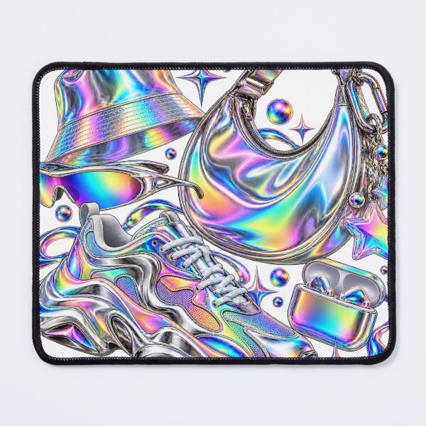 Item preview, Streetwear Everyday Carry - Chrome Rainbow 2020s Lifestyle Collage designed and sold by The198X.