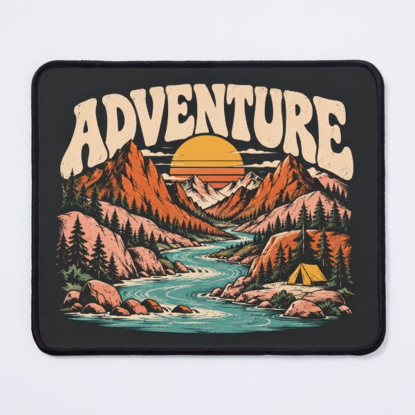 Item preview, Mountains with river and sunset designed and sold by anytka.
