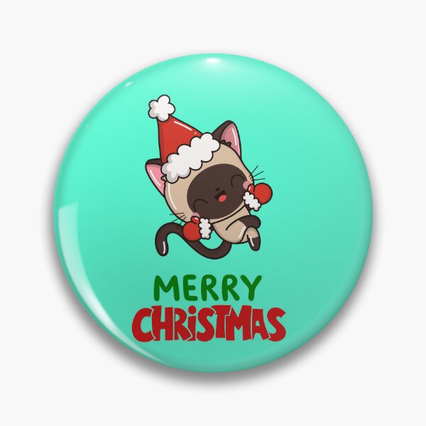 Item preview, Cute Siamese Cat Merry Christmas Holiday Art designed and sold by stormk10.