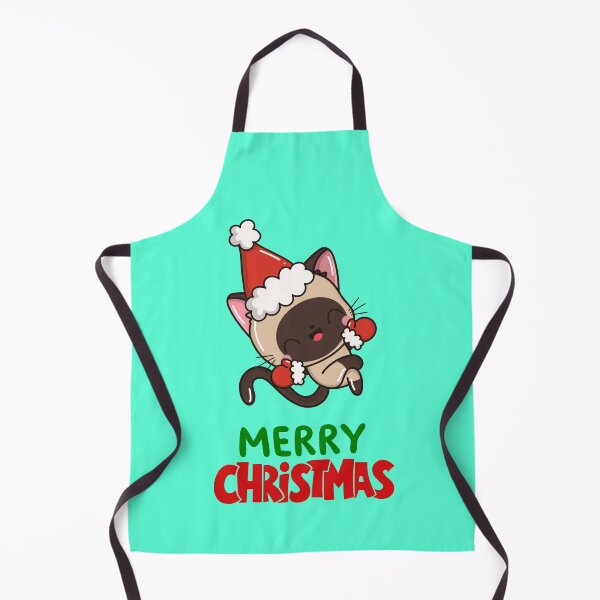 Item preview, Cute Siamese Cat Merry Christmas Holiday Art designed and sold by stormk10.
