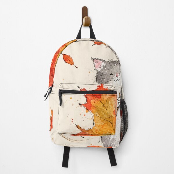 Item preview, Autumn Cat and Leaf designed and sold by Quelon.