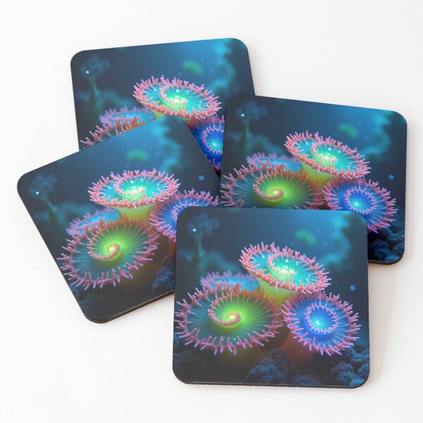 Item preview, Glowing Neon Spiral Flowers – Vibrant Bioluminescent Floral Art. designed and sold by fbtrisha.