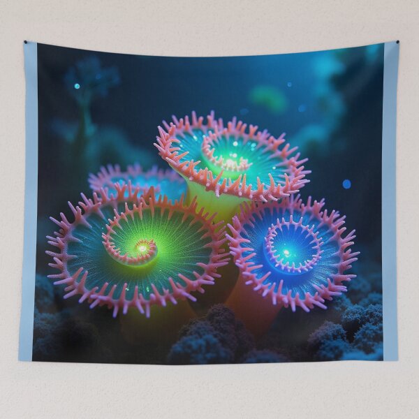 Item preview, Glowing Neon Spiral Flowers – Vibrant Bioluminescent Floral Art. designed and sold by fbtrisha.
