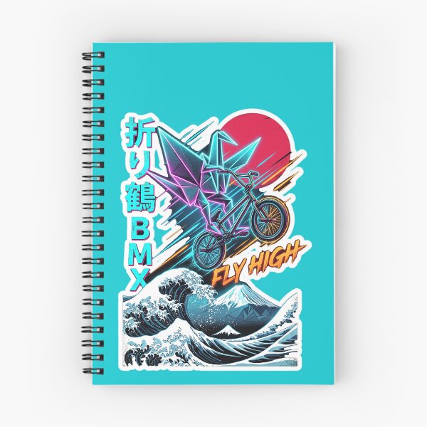 Item preview, Cyber Origami Crane BMX Fly High Great Wave Sticker designed and sold by Hikariha Studio.