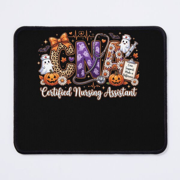 Item preview, Certified Nursing Assistant Halloween Ghosts Floral CNA Nurse Halloween designed and sold by ArcaneArtistry.